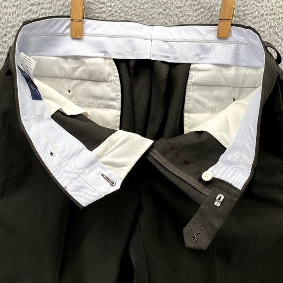 Ralph Lauren Dress Pants Adult 34x30 Grey Classic Blue Label Trouser Preppy Mens - Picture 7 of 13